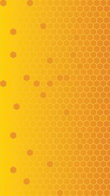 Vibrant Yellow Honeycomb Pattern Background Design