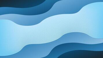 Blue Abstract Waves Layered Background Design vector