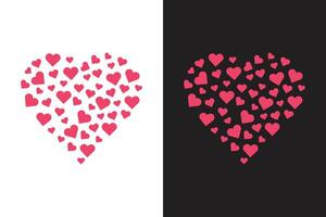 Heart of Hearts on Varied Backgrounds vector