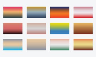 Diverse Collection of Gradient Color Swatches vector