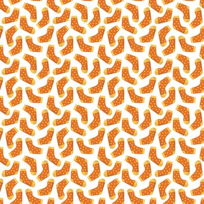 Seamless pattern with baby socks, kids clothing with dot design
