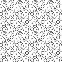 Seamless pattern with abstract shapes and chaotic lines vector