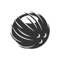 Simple vintage coconut icon vector