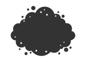 Simple soap foam silhouette vector