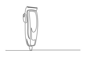 Continuous one line hair clipper vector