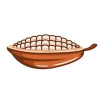 Cocoa beans cartoon isolated on white background vector