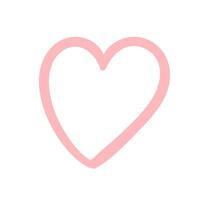 Black heart shape brush vector