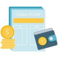 cash flow statement illustration vector