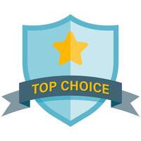 Top Choice shield badge vector