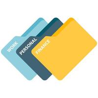 organized folder system vector
