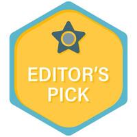 Hexagonal Editor Pick badge vector