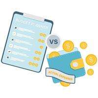 budget and actual comparison vector