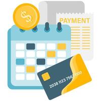 debt repayment schedule vector