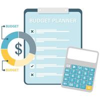 monthly budget planner vector
