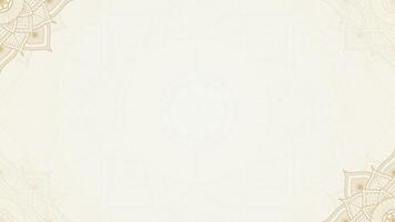 Simple Intricate Decorative Mandala Horizontal Background with Gold Brown Highlights on a Soft Beige Canvas vector
