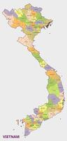 Map of Vietnam with Provinces vector
