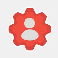 User Settings Gear Icon vector