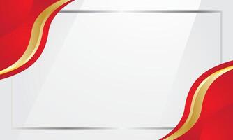 Luxurious background with elegant red waves vector