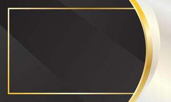 Luxury black gradient abstract curve corner border for business or certificate vector