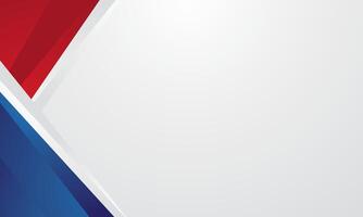 Abstract geometric red blue on white background vector