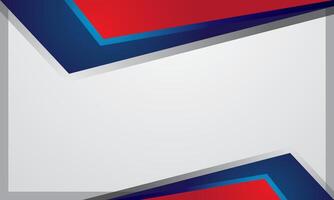 Modern blue and red geometric certificate background vector