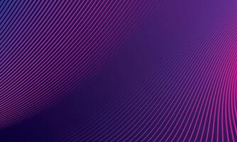 Purple line on dark gradient background. Dynamic line pattern vector