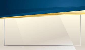 Modern blue and gold abstract background vector