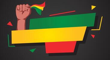 Red yellow green Freedom Day abstract background vector