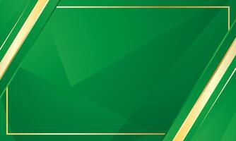 Abstract geometric gold green luxury certificate background vector