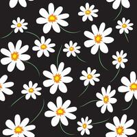 Daisy seamless pattern. For fabric print, wallpaper, wrapping paper design vector