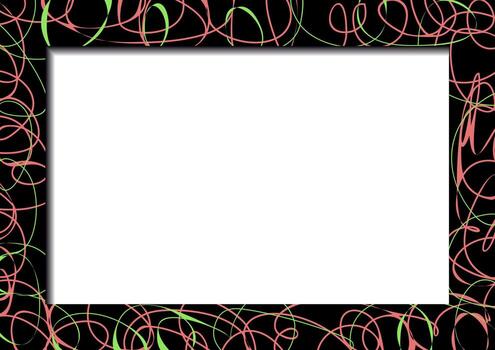 resumen oscuro marco con mano dibujado garabatos vector