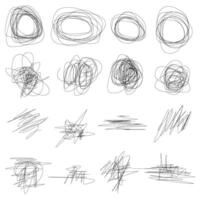 Set of abstract hand drawn scribbles vector