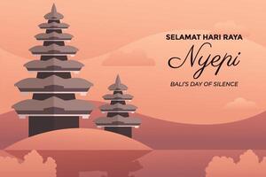 Nyepi - Bali's Day of Silence Celebration Background vector