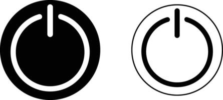 Minimalist Power Button Icon Set vector