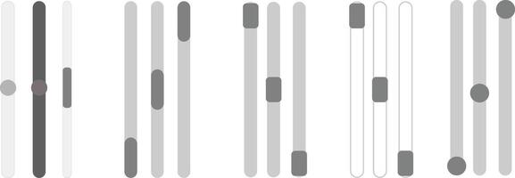 SCROLLBARS SET on white background vector