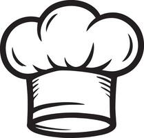 Stylized line drawing of a chef's hat vector
