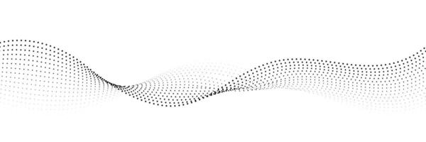 Dotted wave line pattern background. Abstract air flowing particle background. vector