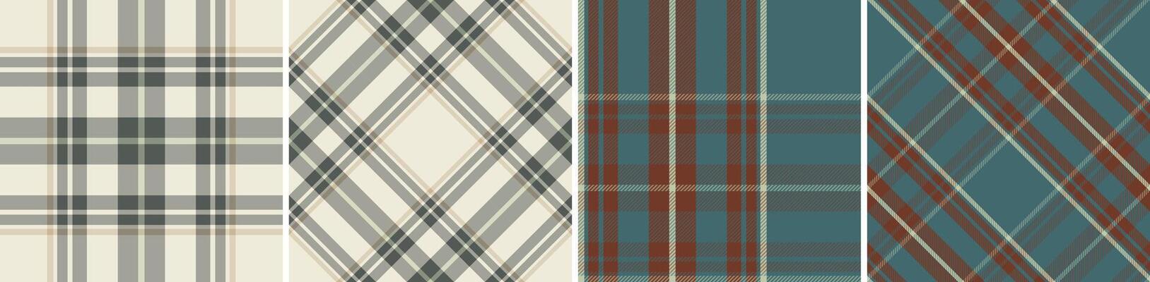 Seamless plaid pattern set. tartan for dress flannel skirt other modern and fashion print.