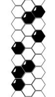 honeycomb Vertical seamless border. graphic line illustration. honey background with hexagon design for fashion graphics, textile prints, fabrics, wallpapers. vector