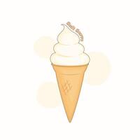 cute soft serve symbol vector