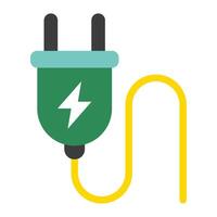 Electric Vehicle Power Cord Icon vector