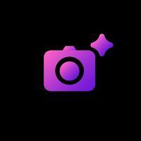 Ai symbol of camera icon with creative design for modern application and technology interface vector
