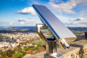 Telescope is located on the observation deck of the Hohenwil c photo
