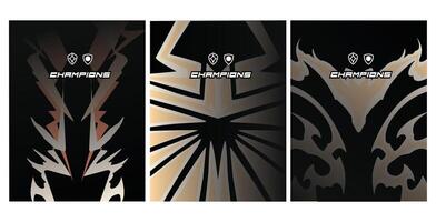 Eye Catching Jersey Templates for Streamers and Team Branding vector