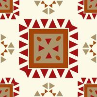 Ancient Inca Elaborate Seamless Pattern With Red Gold on Light Cream Background. Beautiful Geometric Detailed for Fabrics Bag Textiles Book Cover Branding Packaging Paper Wrap Repeat Needlecraft Scarf vector