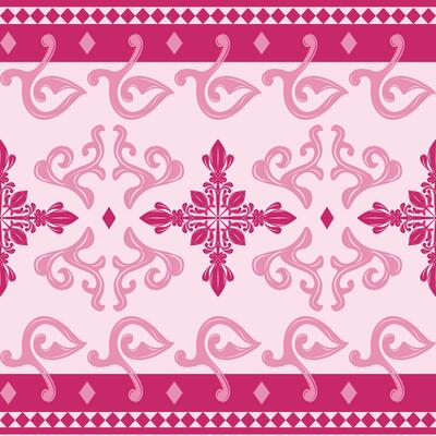 Whimsical Elaborate Ancient Sign of Nature Imagine illustration. Flourish Pink Sweetly Frame Filigree Abstract Blooming and Leaf for Traditional Motif Decoration Perfect for Attire Costume Embroidery