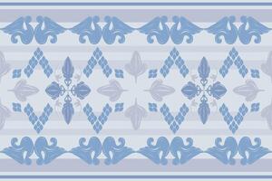 Elegance Traditional Motif Scroll Geometric Ornament Delicate Florals Abstract Border Pattern. Exquisite Chevron Medieval Classical Grey Silver Blue Element Wealth Rich Style Embroidery Costume Silk vector