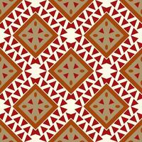 Geometric Abstract Modern in Red and Gold on Light Beige Background. Traditional Modern Vintage Motif Style Seamless Repeat Exotic Element for Tiles Floor Decoration Embroidery Textiles Print Backdrop vector