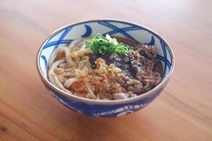 Delicious Bowl of Japanese Beef Udon photo
