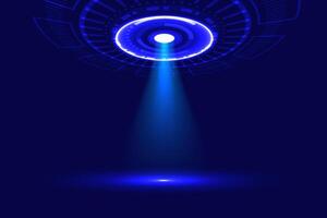 Futuristic technology hologram vision design, innovation future concept background vector